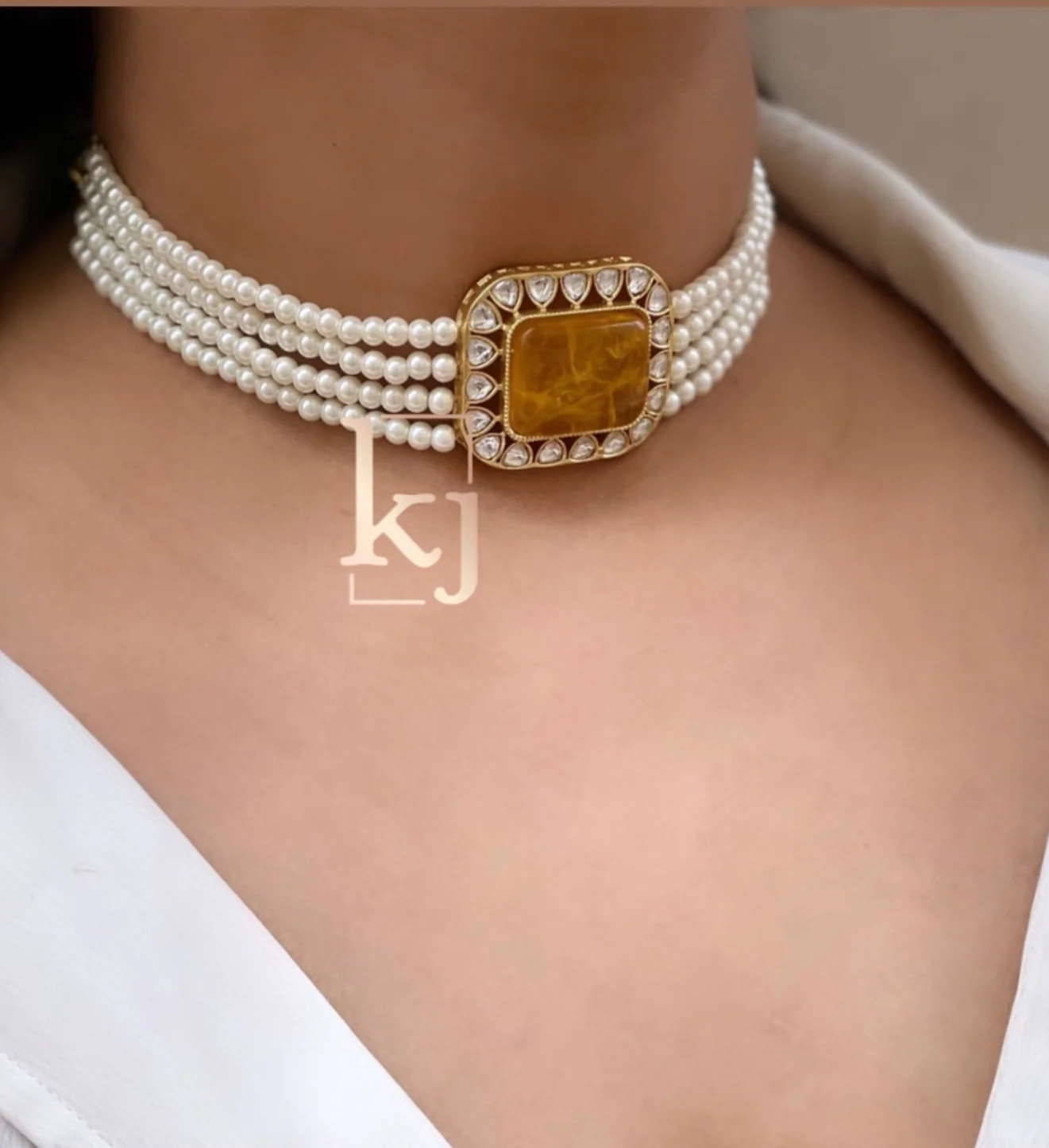 Farisha Stone Chokers Set - Image 5
