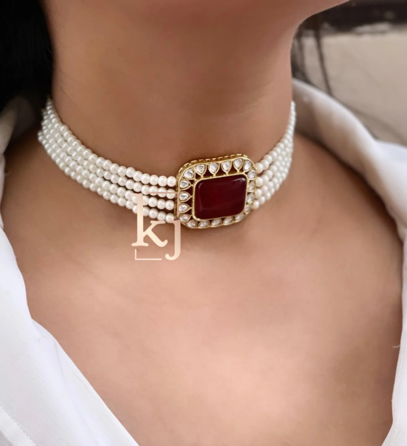 Farisha Stone Chokers Set - Image 7