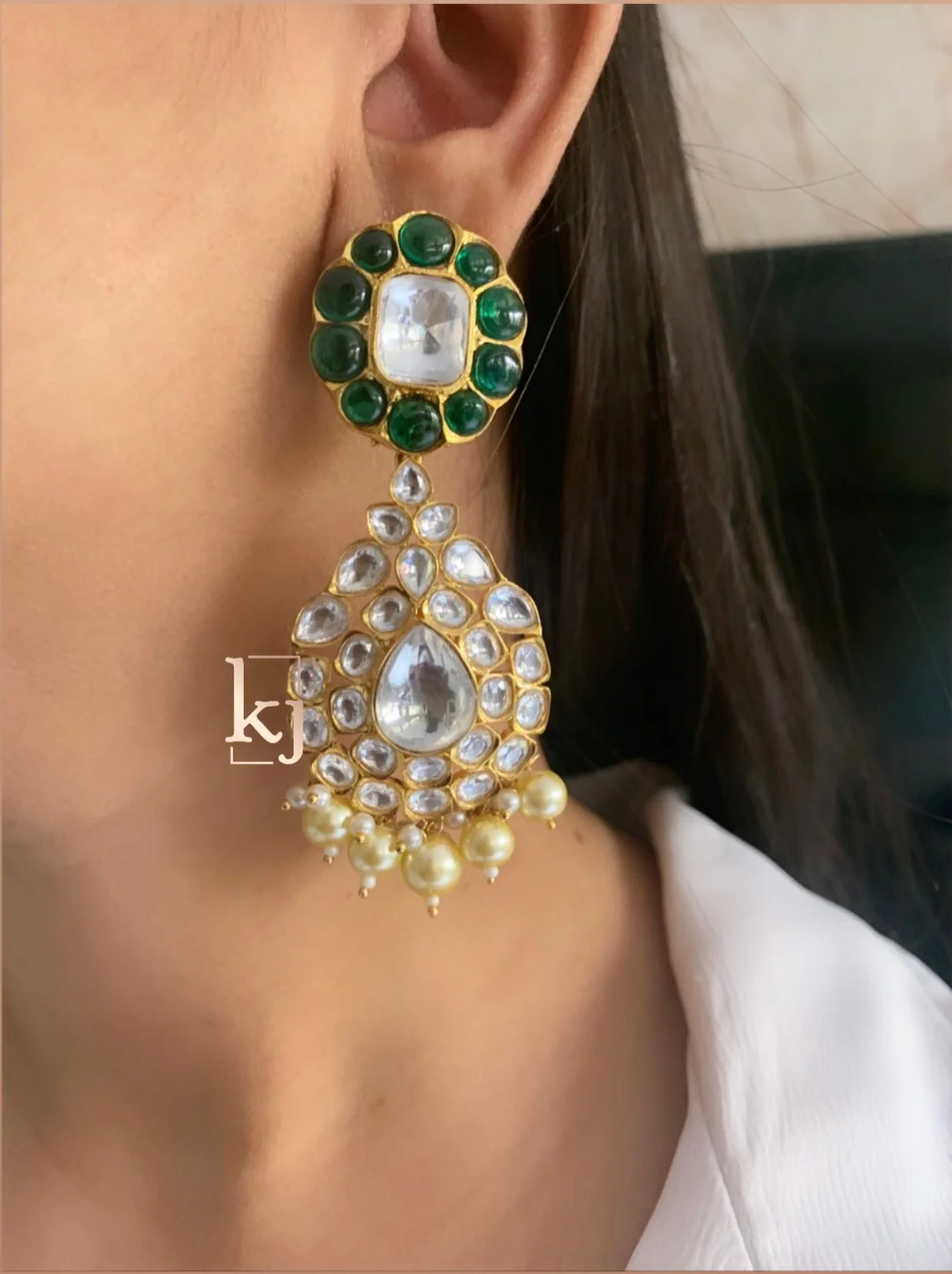 Jasheena Gold Plated Polki Chokers Set - Image 2