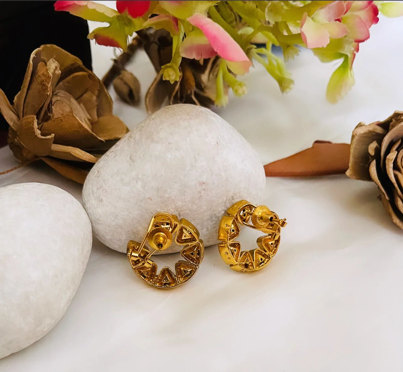 Round polki studs - Image 4
